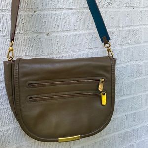 Marc by Marc Jacobs grey leather shoulder bag